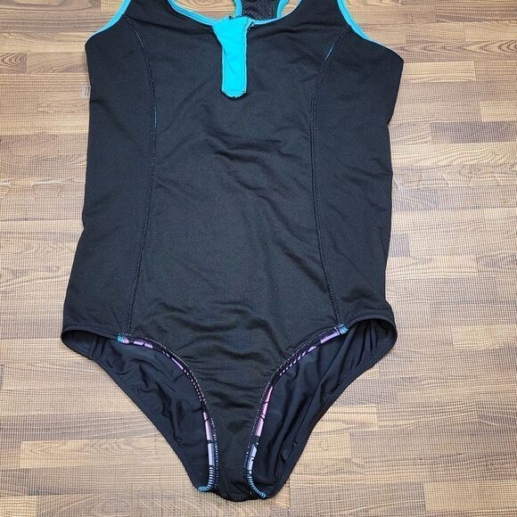 Zero Posur Tropical Print Swim Suit Size 18.5 - Picture 14 of 16